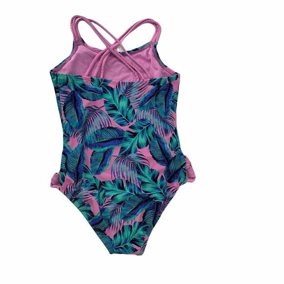 Glitter Beach One Piece Swimsuit Tropical Size 8 - Picture 2 of 8